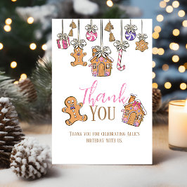 Tarjeta plana de agradecimiento de cumpleaños de N