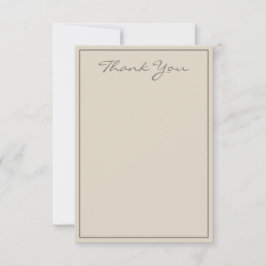 Tarjeta plana de agradecimiento de escritura de te