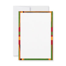 Tarjeta plana de agradecimiento de estampado afric