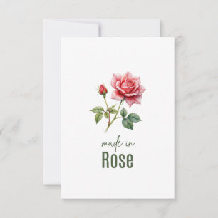 Tarjeta plana de agradecimiento de flor de nacimie