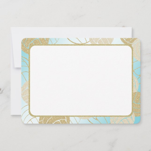 Tarjeta plana de agradecimiento de voleibol dorado (Anverso)