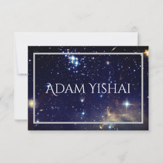 Tarjeta plana de agradecimiento Galaxies