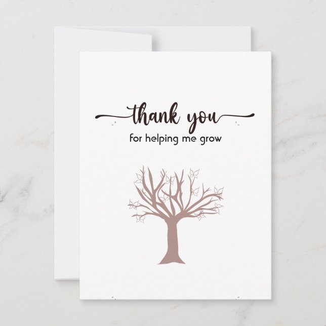 Tarjeta plana de agradecimiento, linda y simple (Anverso)