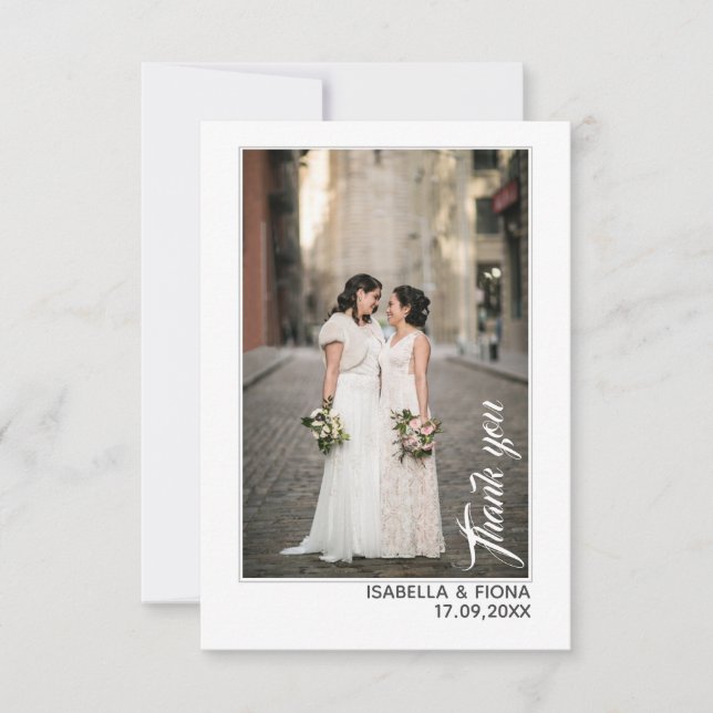 Tarjeta plana de agradecimiento - Mensaje de agrad (Anverso)