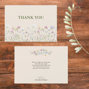 Tarjeta plana de agradecimiento para baby shower d