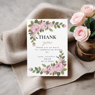 Tarjeta plana de agradecimiento para baby shower d