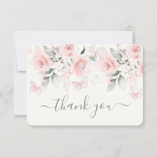 Tarjeta plana de agradecimiento para baby shower d