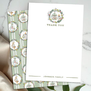 Tarjeta plana de agradecimiento para baby shower M
