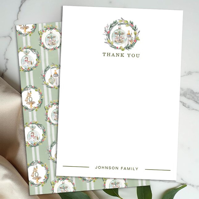 Tarjeta plana de agradecimiento para baby shower M (Thank you Card)