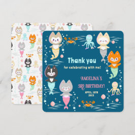 Tarjeta plana de agradecimiento para el 3er cumple