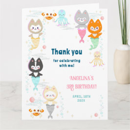 Tarjeta plana de agradecimiento para el 3er cumple