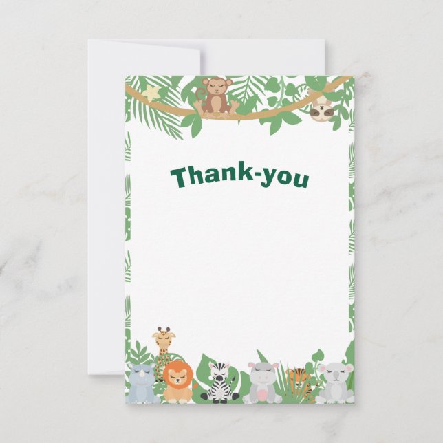 Tarjeta plana de agradecimiento para fiesta de ani (Anverso)