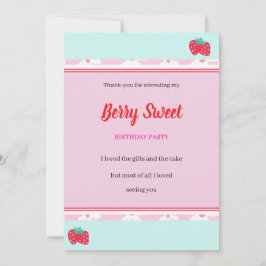 Tarjeta plana de agradecimiento para fiesta dulce