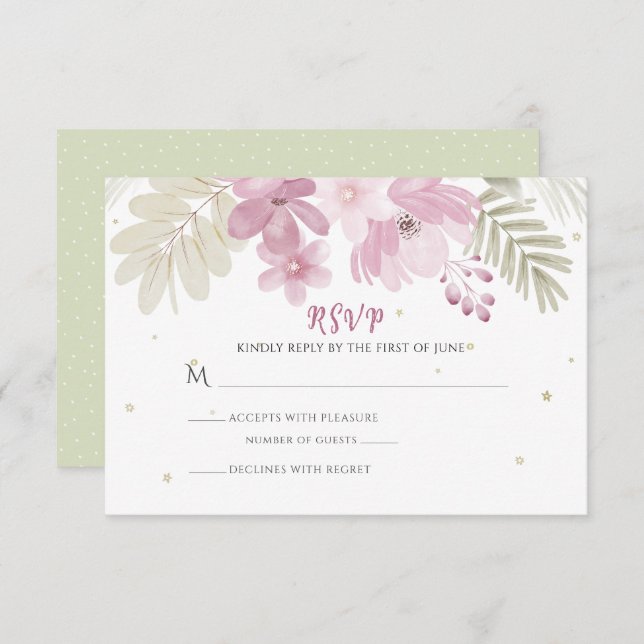 Tarjeta plana de agradecimiento Zoe (Anverso / Reverso)