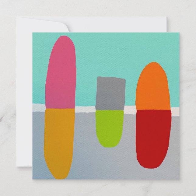 Tarjeta plana de almohadillas felices (Anverso)