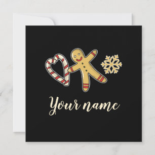 Tarjeta plana de amor de hombre de jengibre