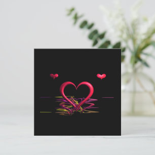 Tarjeta plana de amor en la oscuridad