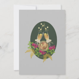 Tarjeta plana de aniversario de oro