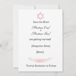Tarjeta plana de anuncio de fecha de boda