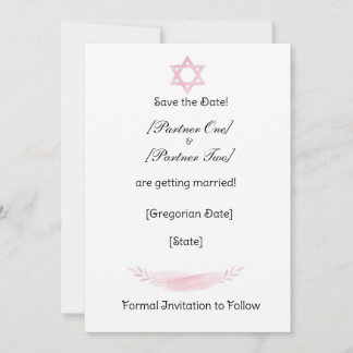 Tarjeta plana de anuncio de fecha de boda