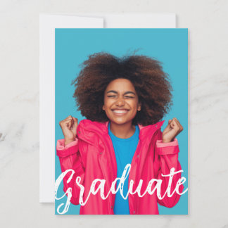 Tarjeta plana de anuncio de graduación con foto