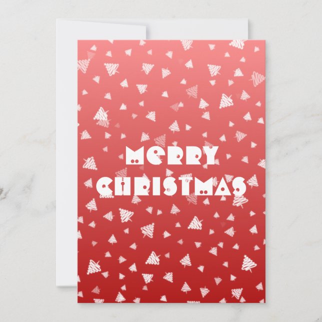 Tarjeta plana de árbol de Navidad (Anverso)