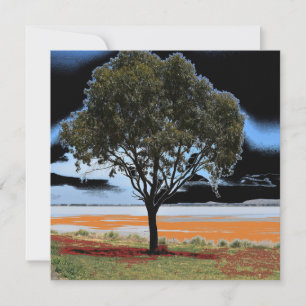 Tarjeta plana de árbol individual Lake Beeac
