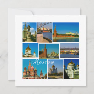 Tarjeta plana de arquitectura Moskva del Kremlin d