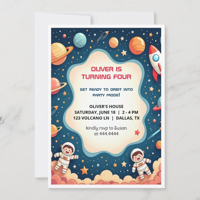 Tarjeta plana de Astronauta Astronauta (Anverso)