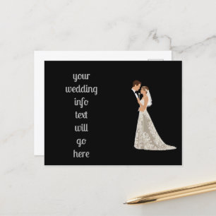 Tarjeta plana de aviso de fecha de boda