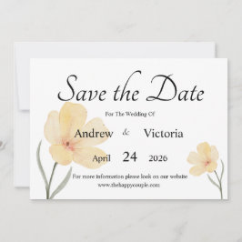 Tarjeta plana de aviso de fecha de boda