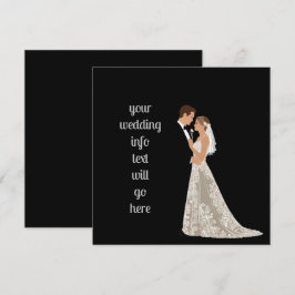 Tarjeta plana de aviso de fecha de boda