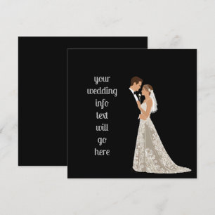 Tarjeta plana de aviso de fecha de boda