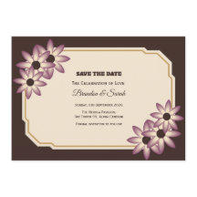 Tarjeta plana de aviso de fecha de boda