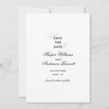 Tarjeta plana de aviso de fecha de boda