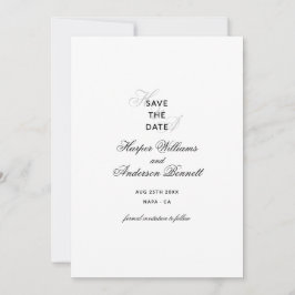 Tarjeta plana de aviso de fecha de boda
