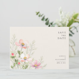 Tarjeta plana de aviso de fecha para una boda de f