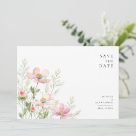 Tarjeta plana de aviso de fecha para una boda de f