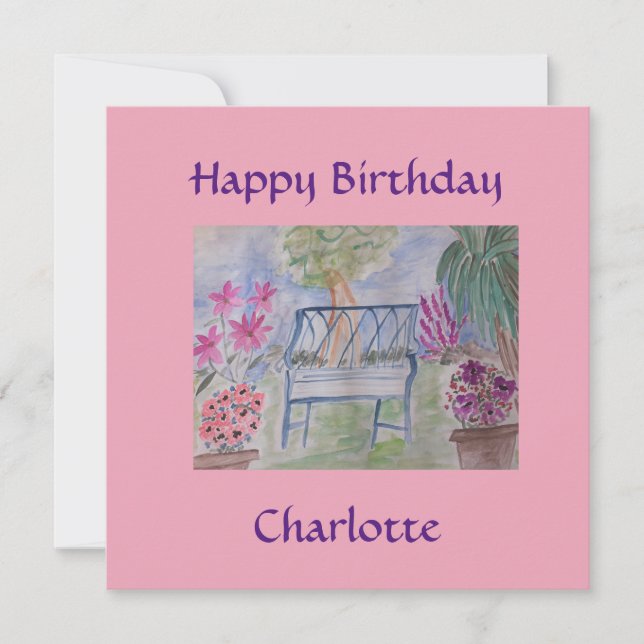 Tarjeta plana de banco de verano (Anverso)