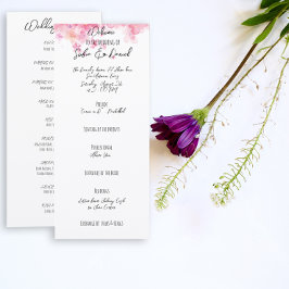 Tarjeta plana de boda rústica de flor rosa minimal