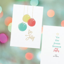 Tarjeta plana de bolas para Navidades espumosos