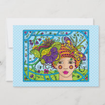 Tarjeta plana de buena suerte 7"x5"