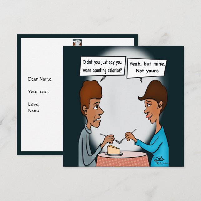 Tarjeta plana de calorías (Anverso / Reverso)