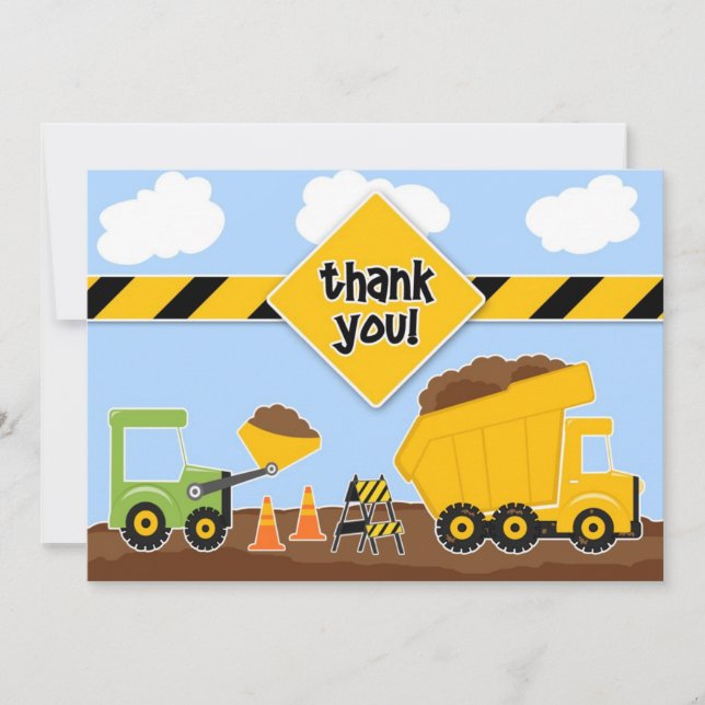 Tarjeta plana de camiones de construcción de agrad (Anverso)