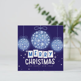 Tarjeta plana de canto de Navidad para diamantes