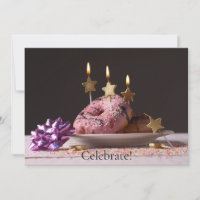 Tarjeta plana de celebración de cumpleaños diverti