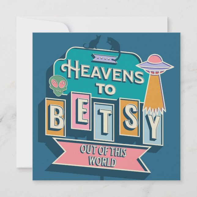 Tarjeta plana de cielo a Betsy (Anverso)
