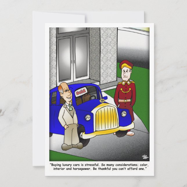 Tarjeta plana de coche pomposa (Anverso)