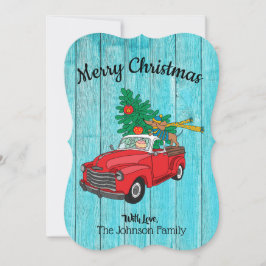 Tarjeta plana de compras de árbol de Navidad para 