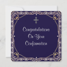 Tarjeta plana de confirmación cristiana